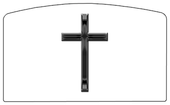 DACRO-510-BK-WT Black Single Cross White